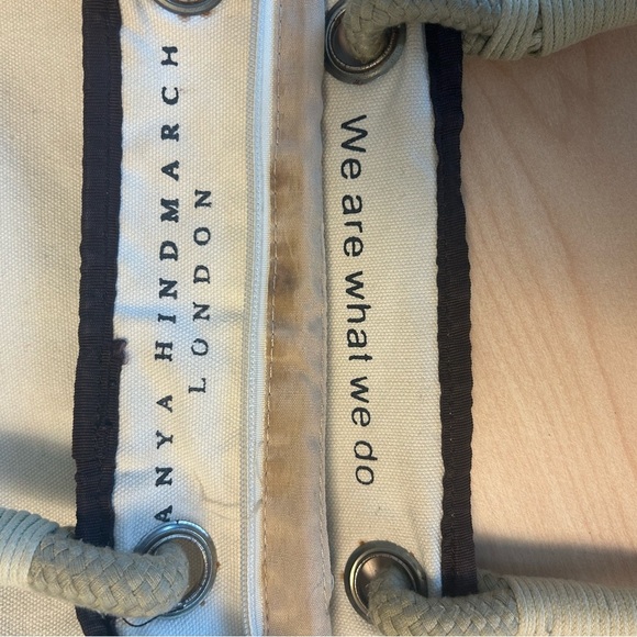 Anya Hindmarch Cream and Black Tote Bag - Picture 8 of 12